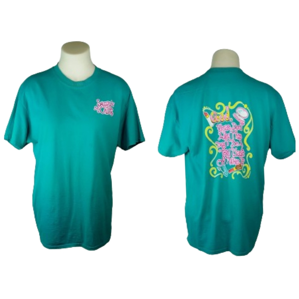 Gildan Dryblend "Sassy Chics" Green Short Slv T-Shirt Sz Lg